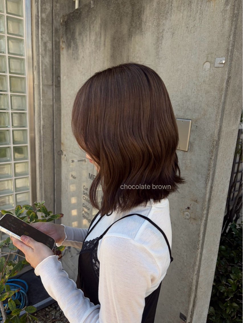ミディアム ヘアカラー hair bonitaのヘアスタイル