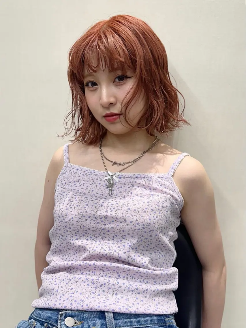 ショート カラー オレンジ ヘアカラー Daisy🎀【福岡 美容室】chiakiのヘアスタイル