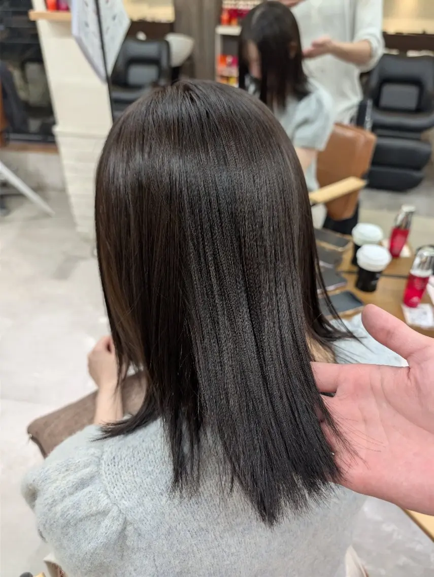 ミディアム カラー ヘアカラー トリートメント カラー/銀座 /あおいのヘアスタイル