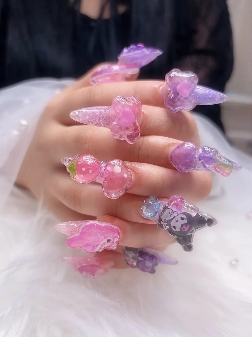 ネイル ロングネイル スカルプネイル Y. 🍒maki🍒ྀིのネイルデザイン