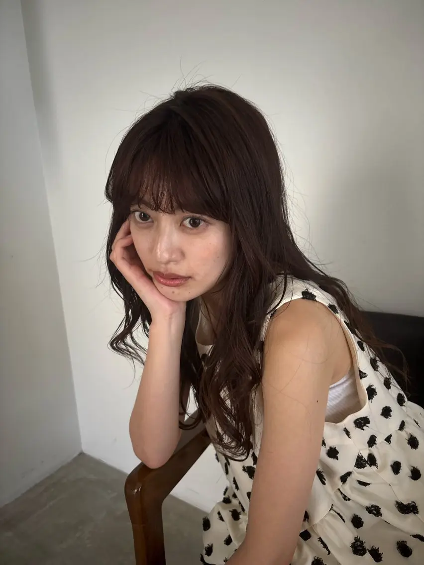 ロング カラー ブラウンカラー ココアブラウン ヘアカラー SHEA /縮毛矯正 イソダハルカのヘアスタイル