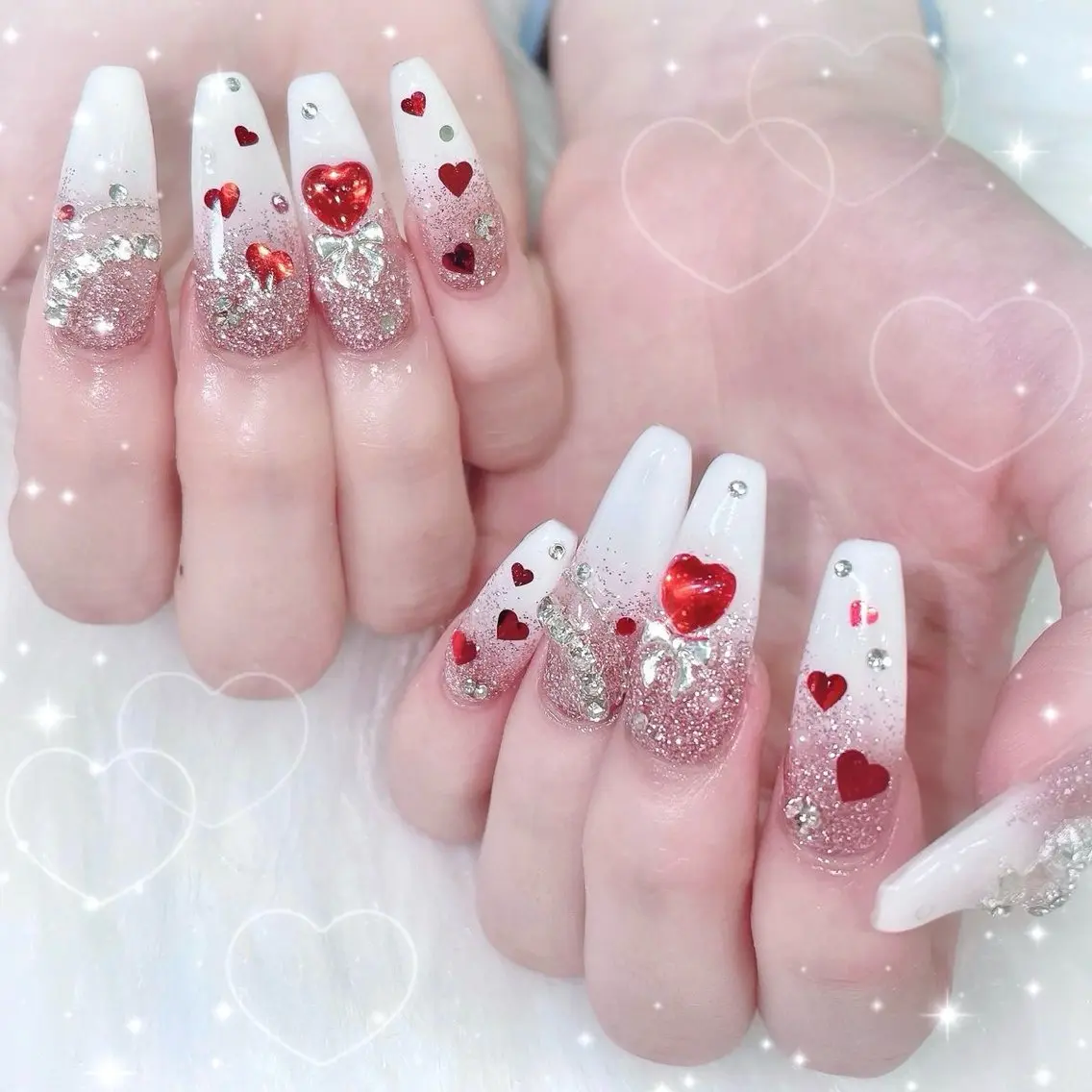 ネイル アートネイル クリアネイル 長さ出し フラッシュネイル グラデーション ハンドネイル kana nailのネイルデザイン