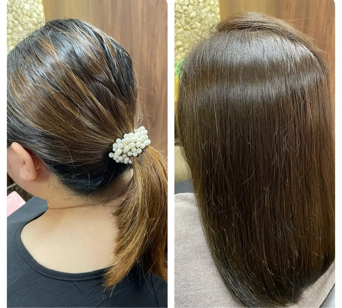セミロング カラー トリートメント katae sayoriのヘアスタイル