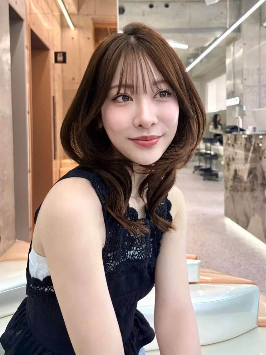 セミロング カット ヘアカラー トリートメント 大宮🤍縮毛矯正 レイヤー🪽なるのヘアスタイル