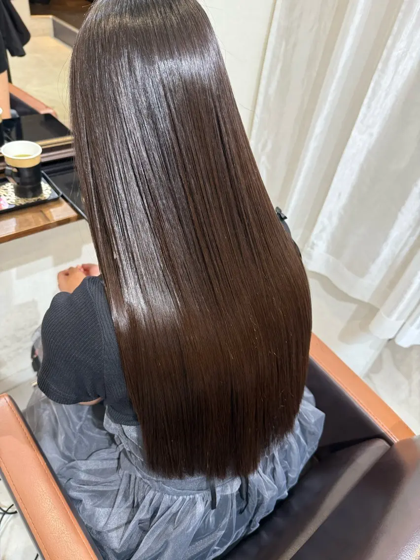 セミロング カット 縮毛矯正 トリートメント 🍊髪質改善🍊縮毛 矯正🍊濱野紗奈🍊のヘアスタイル