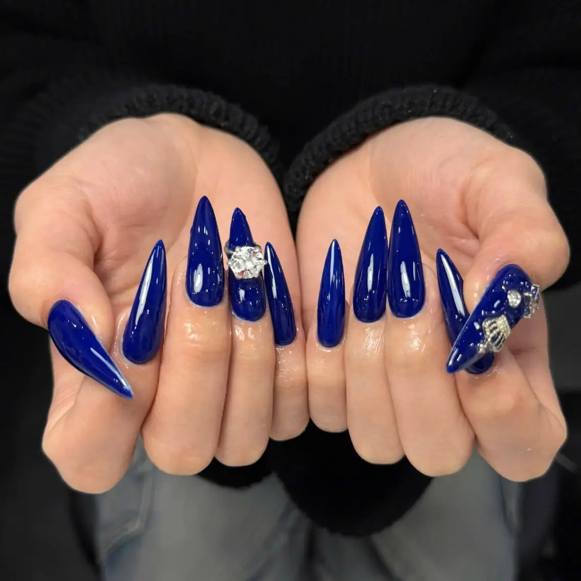 ネイル オーロラネイル 長さ出し フラッシュネイル フレンチネイル ジェルネイル Michi Nail Staffのネイルデザイン