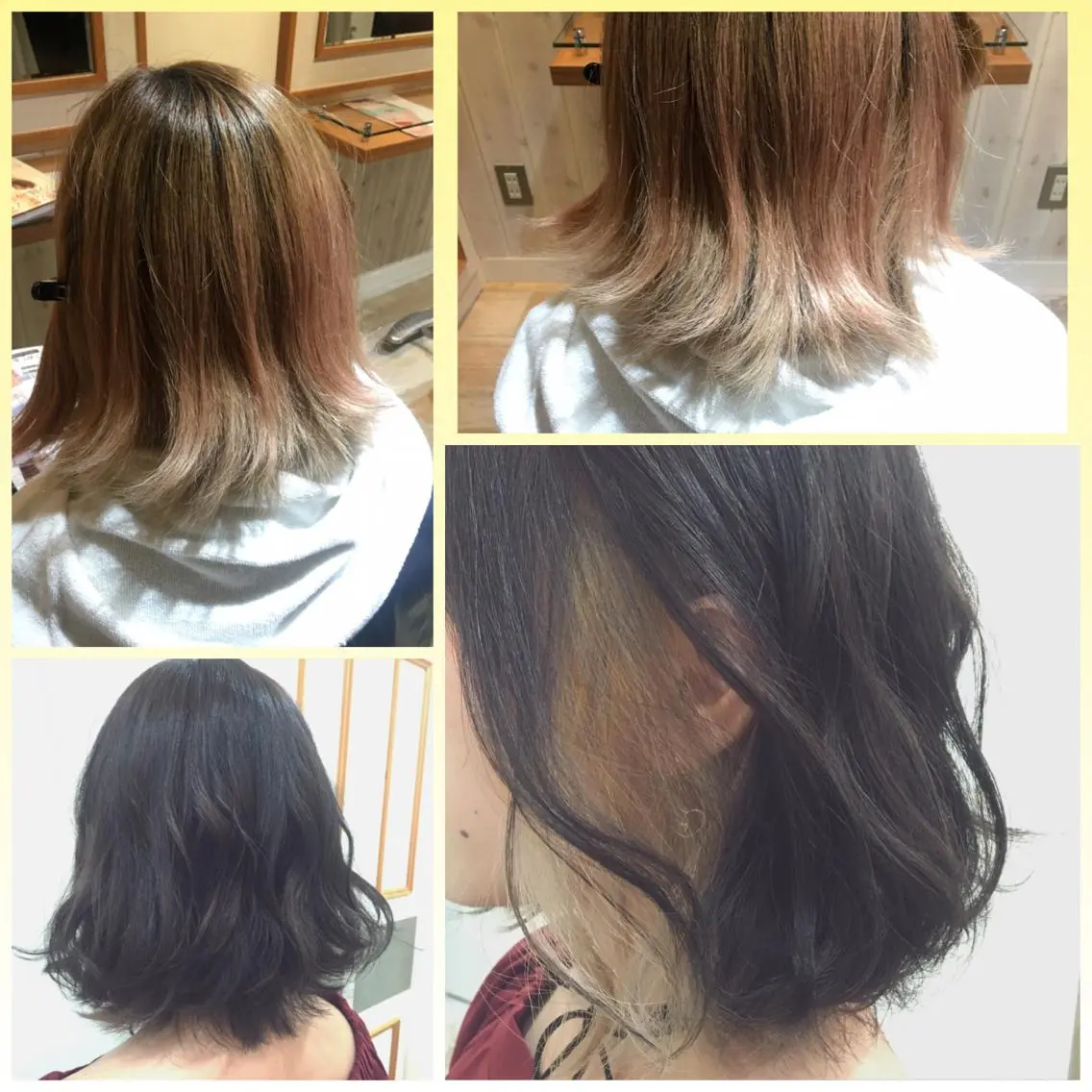 ミディアム セミロング カラー アッシュ ブリーチ ハイトーンカラー インナーカラー 顔周りカット 代表🎀 ふわモテ愛 され髪🩷yumiのヘアスタイル