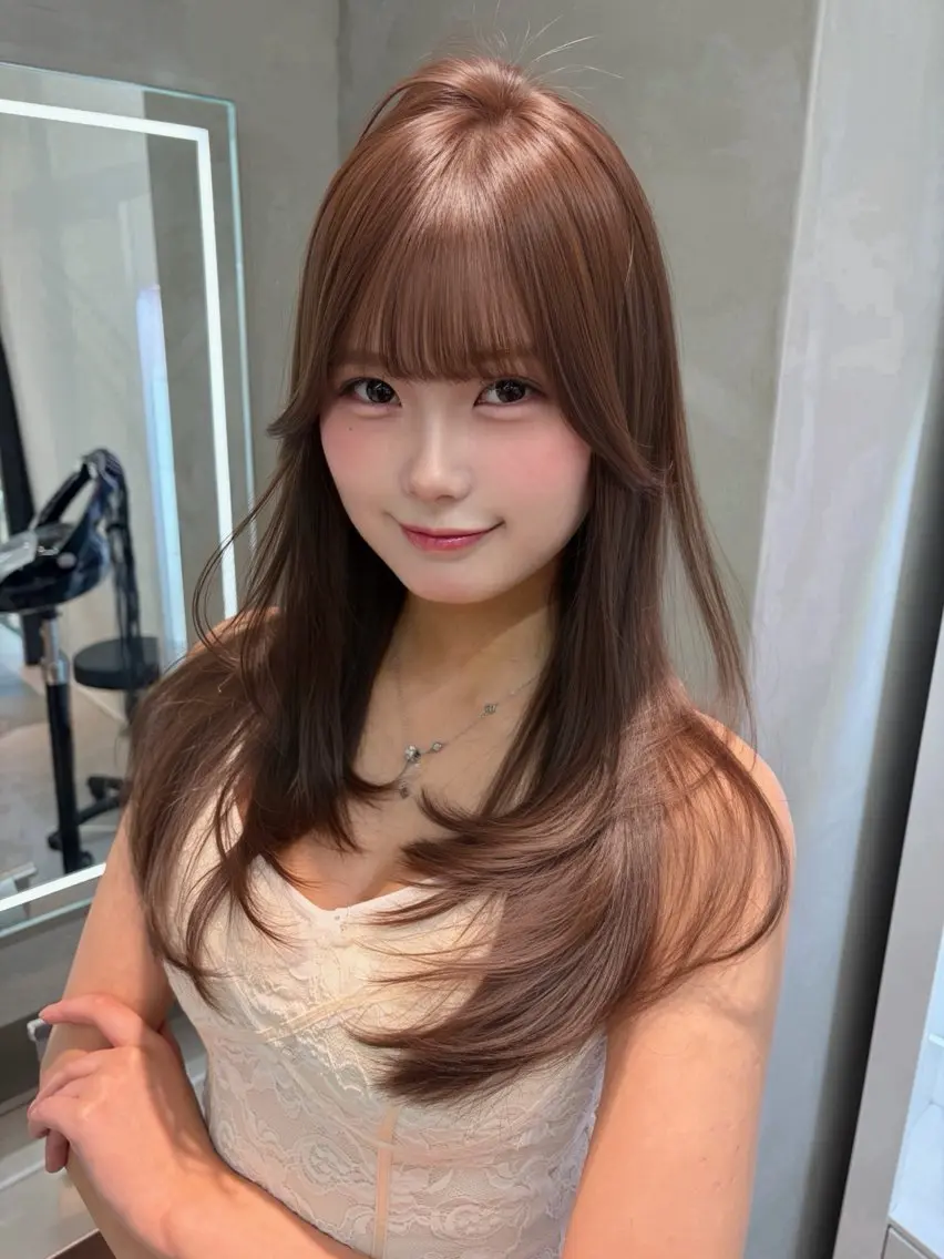 セミロング カラー ヘアアレンジ カット 縮毛矯正 トリートメント 【博多髪質改善】 吉村 清志のヘアスタイル