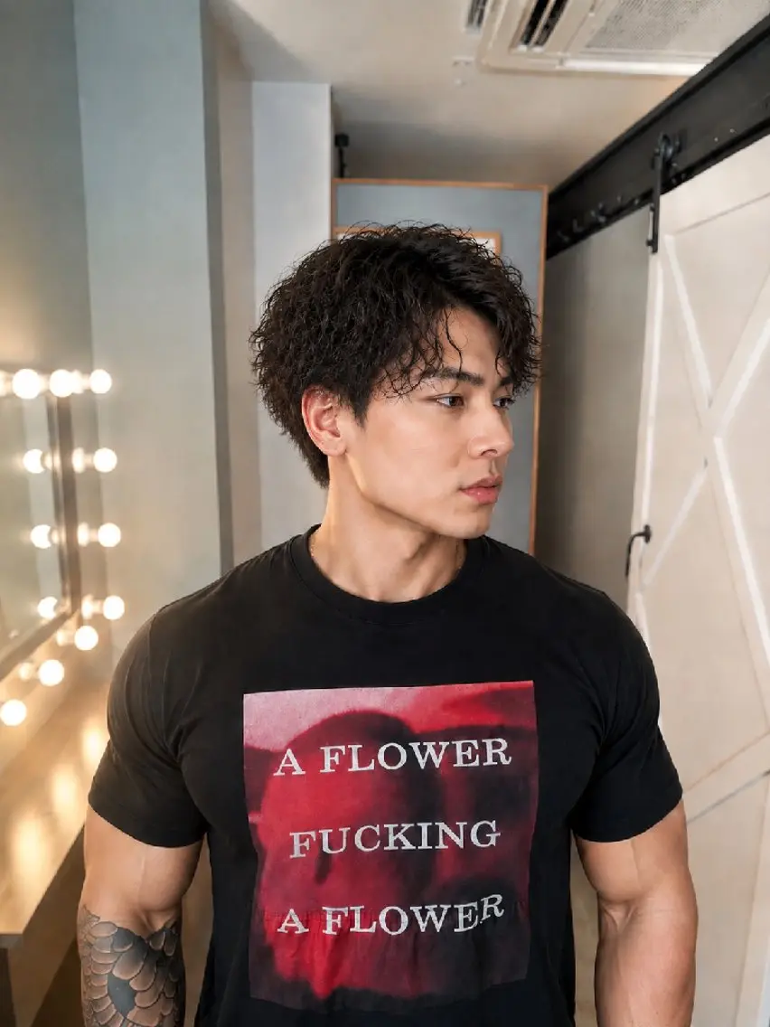 セミロング セミロングパーマ 撮影モデル 大澤 テオのその他イメージ