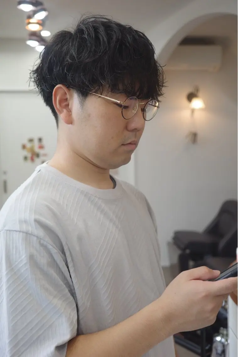 パーマ メンズ カット パーマ Give 2nd. ✂︎山口悠人のヘアスタイル