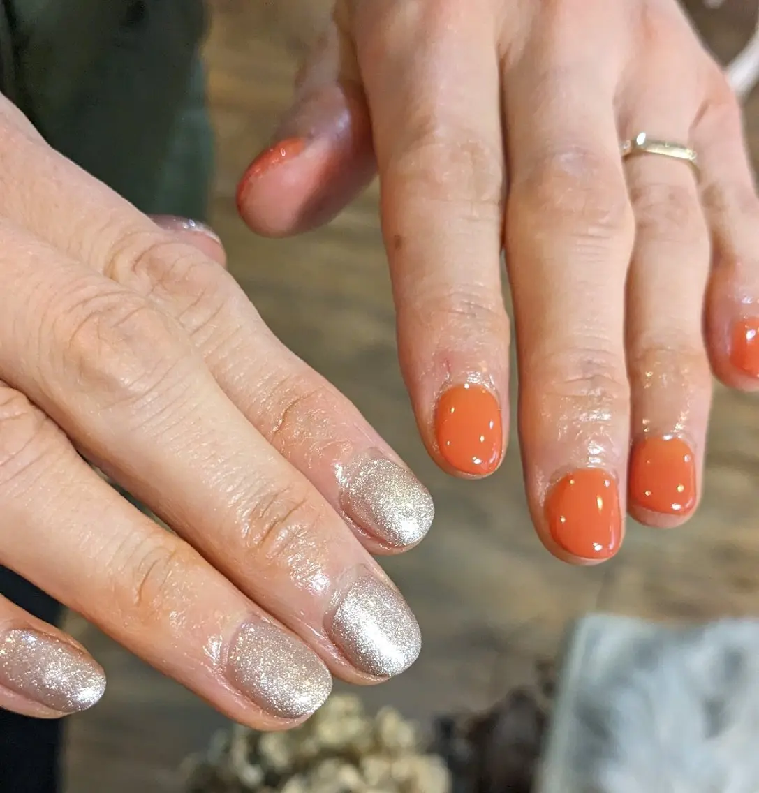 ショート ハンドネイル フットネイル Allrego nail Yukoのネイルデザイン