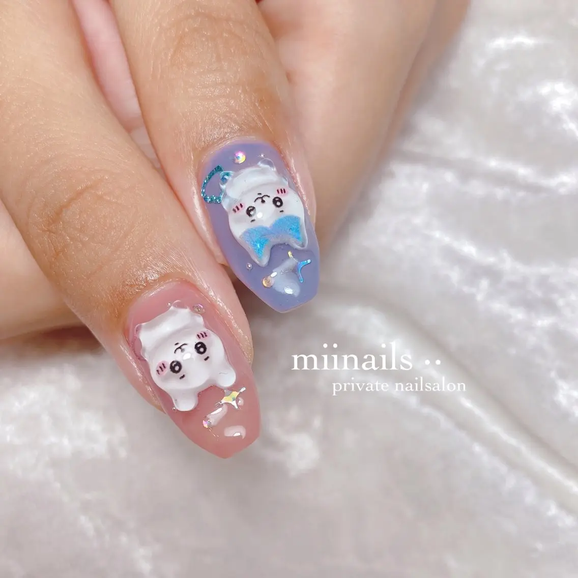 ネイル フレンチネイル 韓国ネイル ワンホンネイル ハンドネイル nailsalon miinailsのネイルデザイン