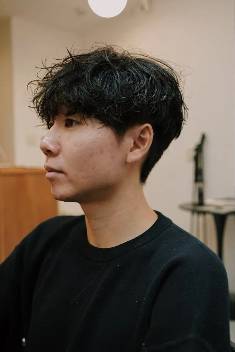メンズ カット パーマ BROWN メンズヘアサロンのヘアスタイル