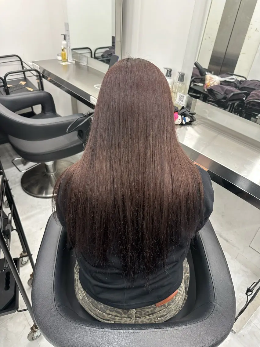 ロング 髪質改善 トリートメント トリートメント 艶髪ハイトーンカラー 渋谷🎀ririkaのヘアスタイル