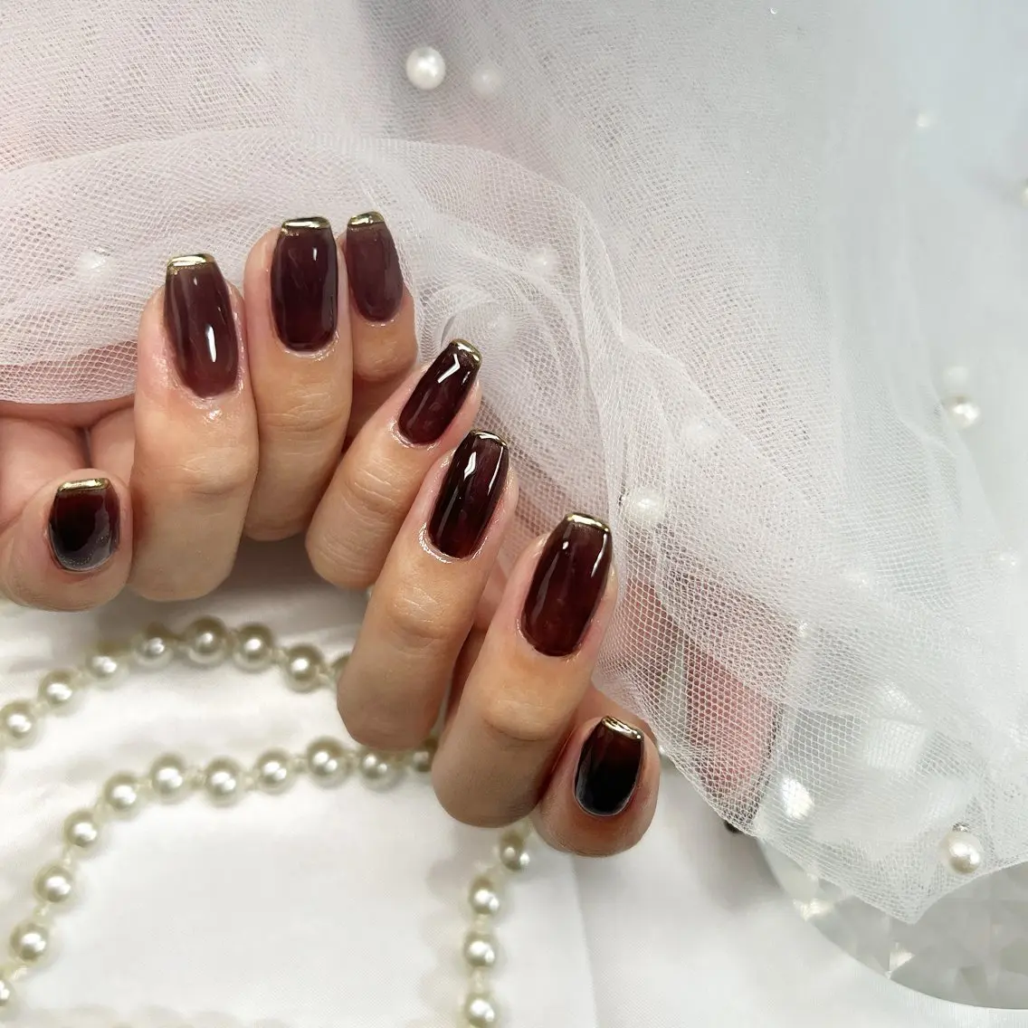 ネイル ミラーネイル ワンカラーネイル ハンドネイル nailsalon Nのネイルデザイン