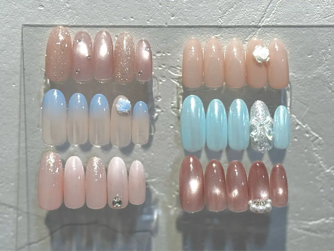 ネイル ハンドネイル ハンドケア 🎀sao🎀銀座 ワンホンネイルのネイルデザイン