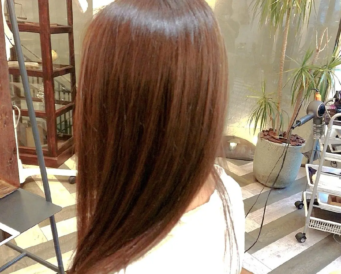 ロング カット ヘアカラー トリートメント 渡辺 康行のヘアスタイル