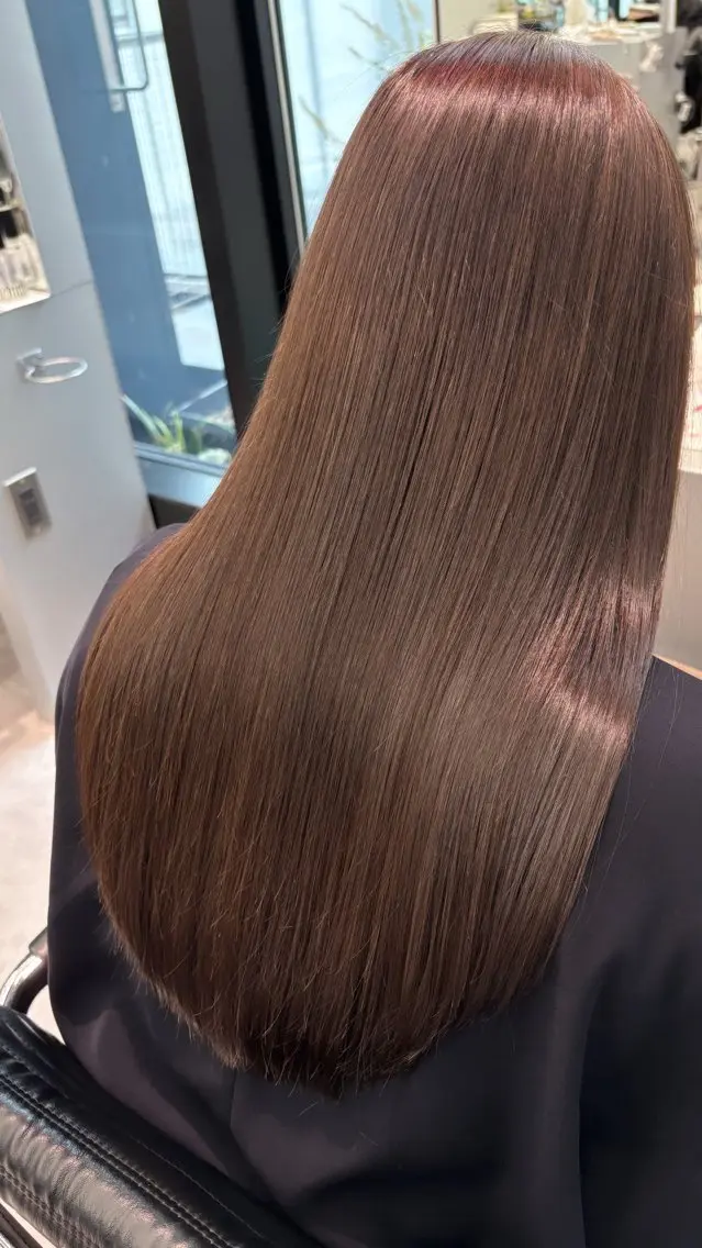 ロング くせ毛 髪質改善 堀 春菜のヘアスタイル