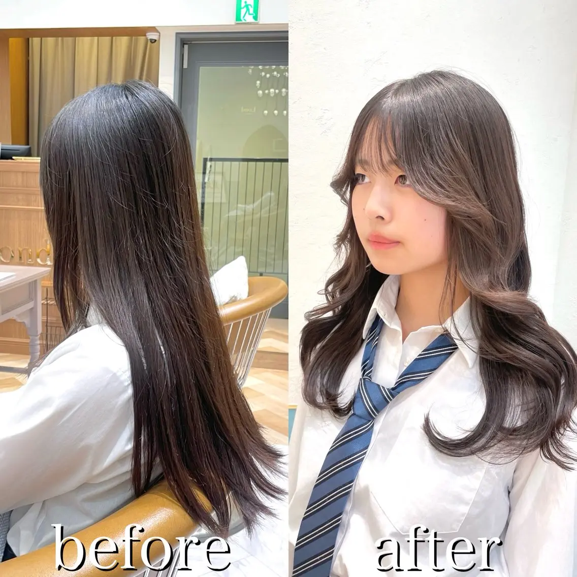 ロング カット トリートメント 韓国/ハッシュカット /レイヤー🧸千純のヘアスタイル