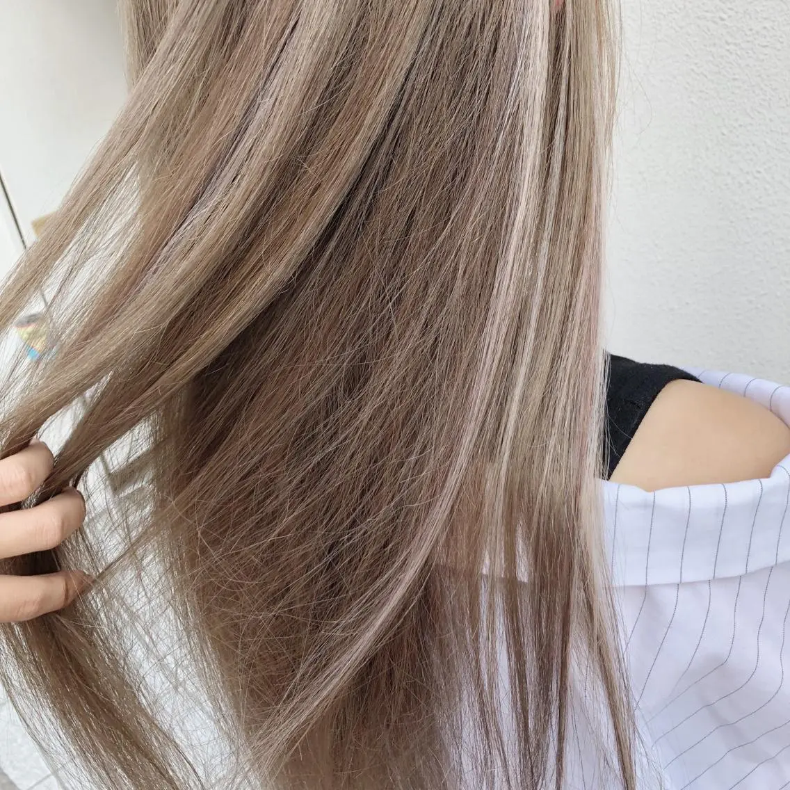 ロング シールエクステ エクステ ハイライト 國生 香織のヘアスタイル