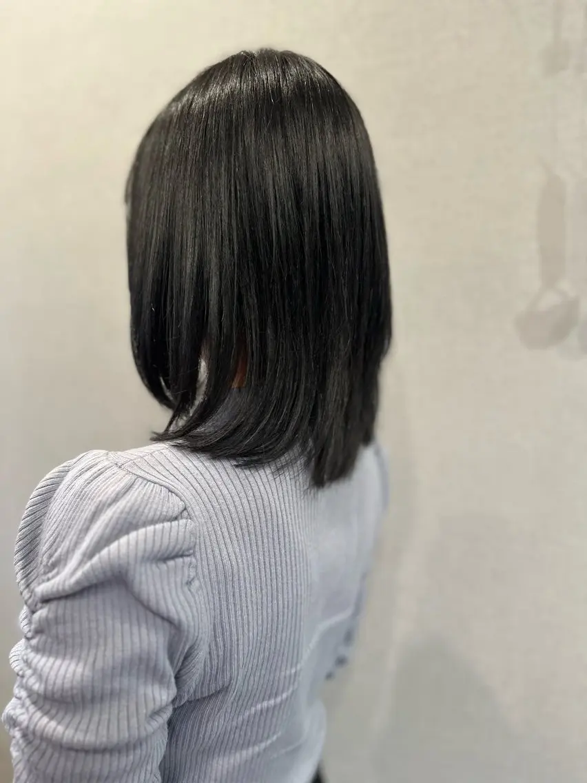 ミディアム カラー カット 縮毛矯正 K Harukaのヘアスタイル