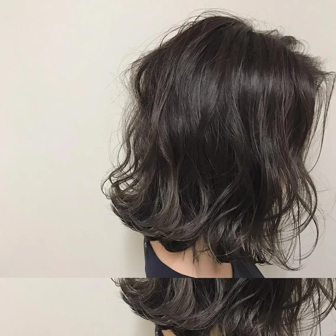ミディアム カラー パーマ ハイライトカラー イルミナカラー ハイライト 髪質改善 髪質改善 Daisukiのヘアスタイル