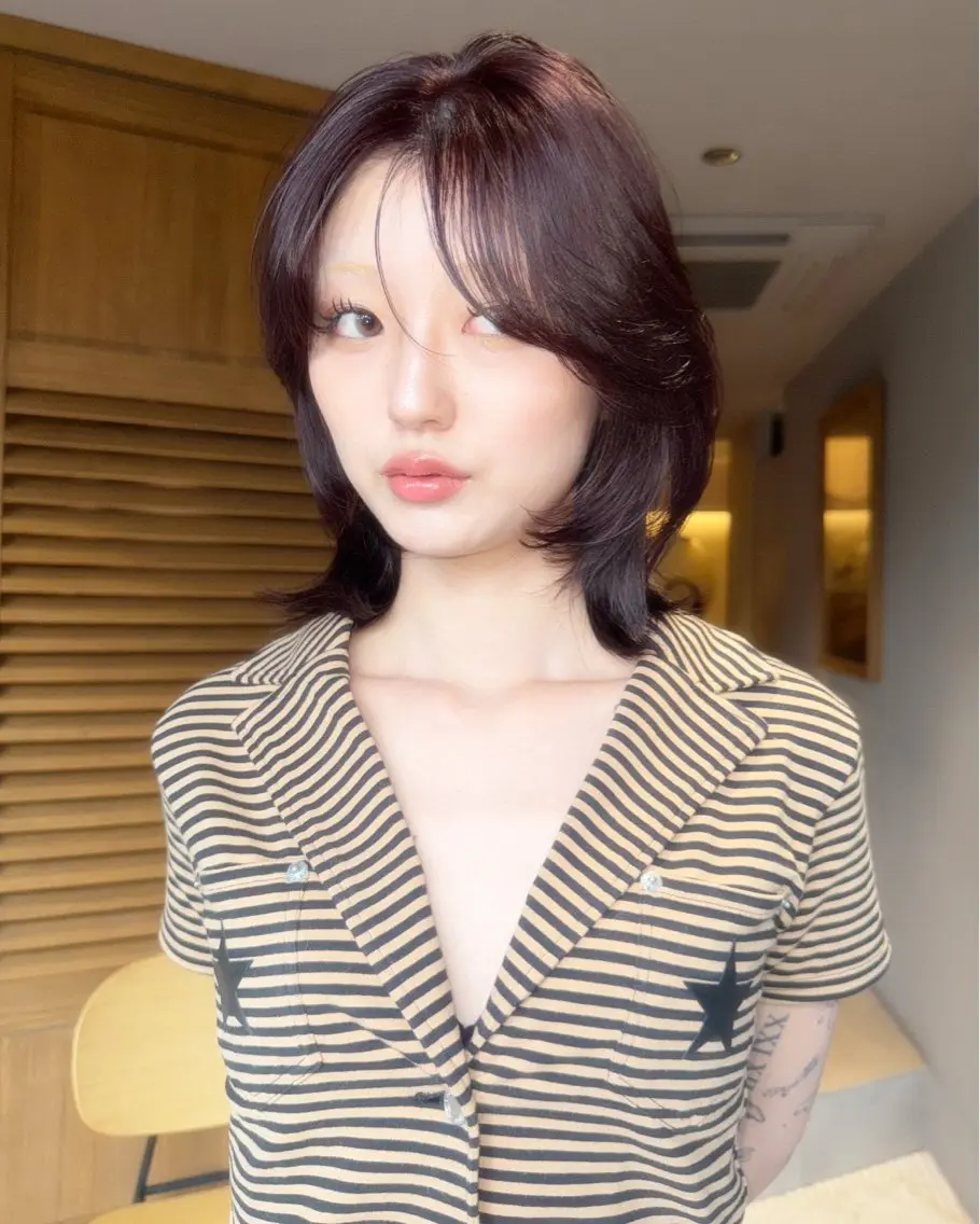 ショート カラー ブリーチ ダブルカラー ラベンダーカラー ブリーチなしカラー ボブ カット ヘアカラー HIBIKI/原宿 ハッシュカット🪄のヘアスタイル