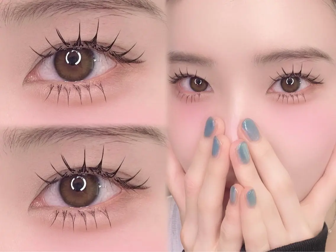上下マツエク🤍上フラットラッシュ80本🎀下30本🎀LED変更1100円 Lカールあり♡オフコーティング込♡の写真