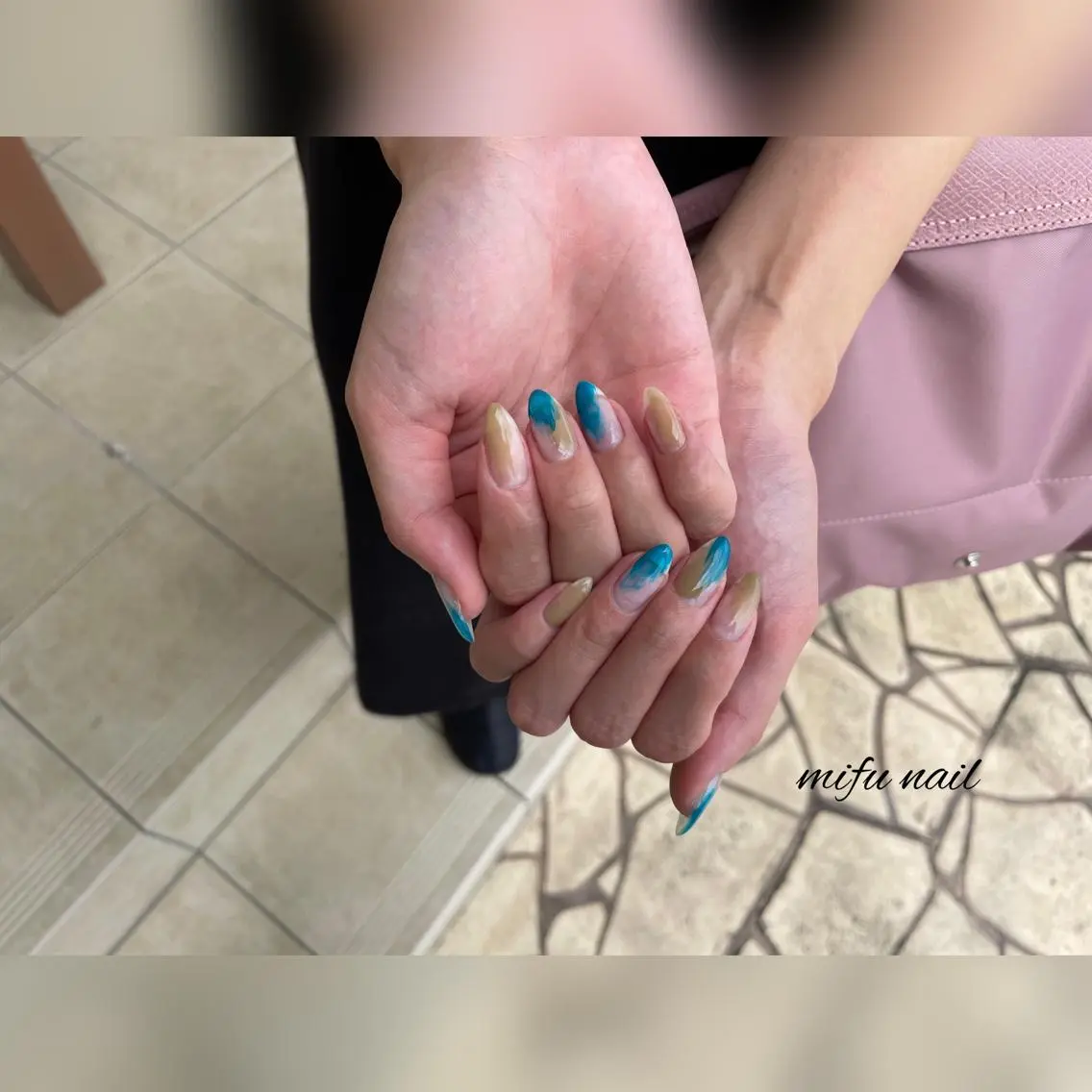 セミロング ネイル ハンドネイル ハンドケア 大田 美笛香のネイルデザイン