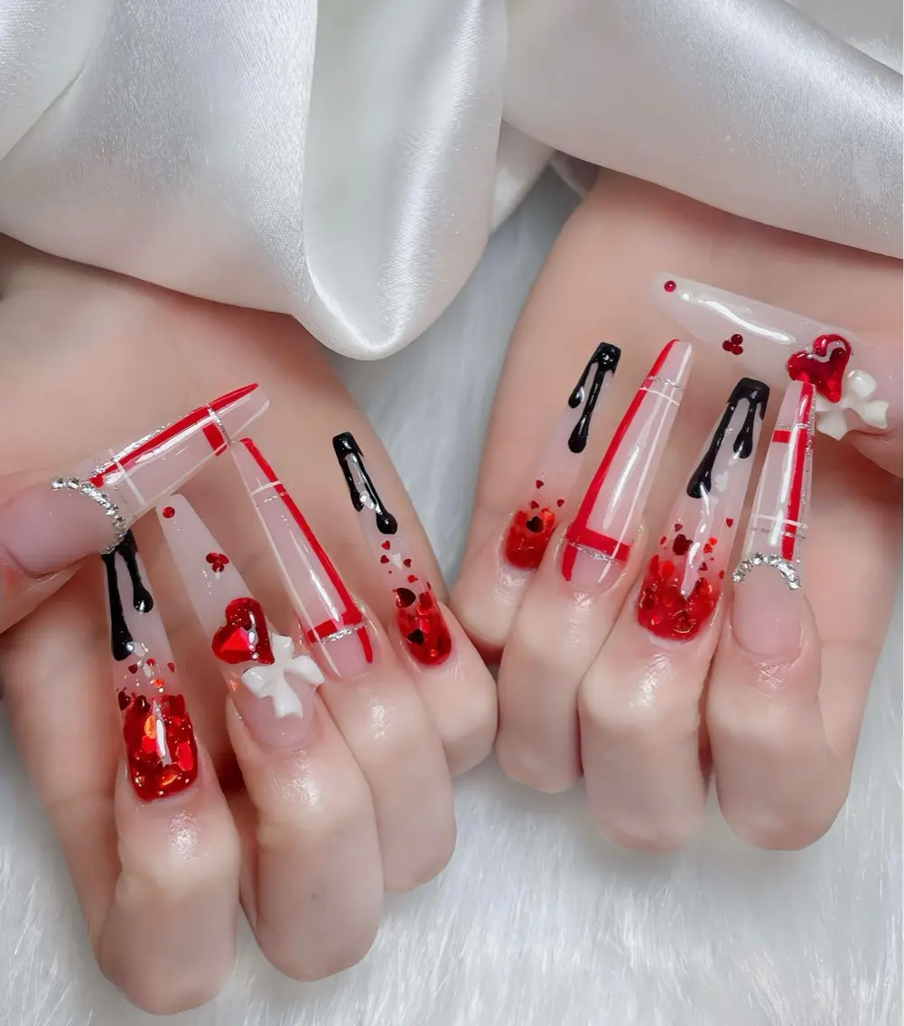 ネイル アートネイル ロングネイル ニュアンスネイル スカルプネイル ネイルチップ ハンドネイル Rin Nail 新大久保店のネイルデザイン