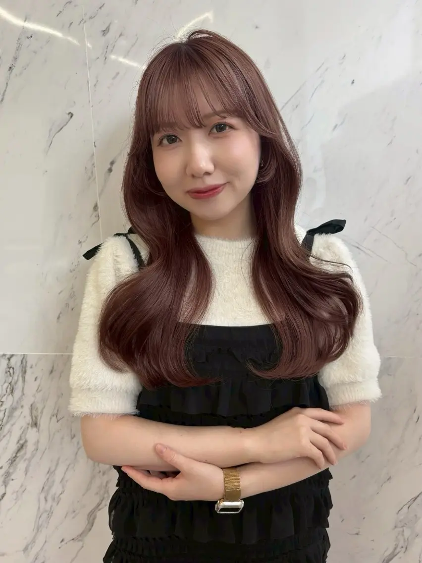 ロング カラー ヘアカラー ParveMix🎀 稲垣 詞葉のヘアスタイル