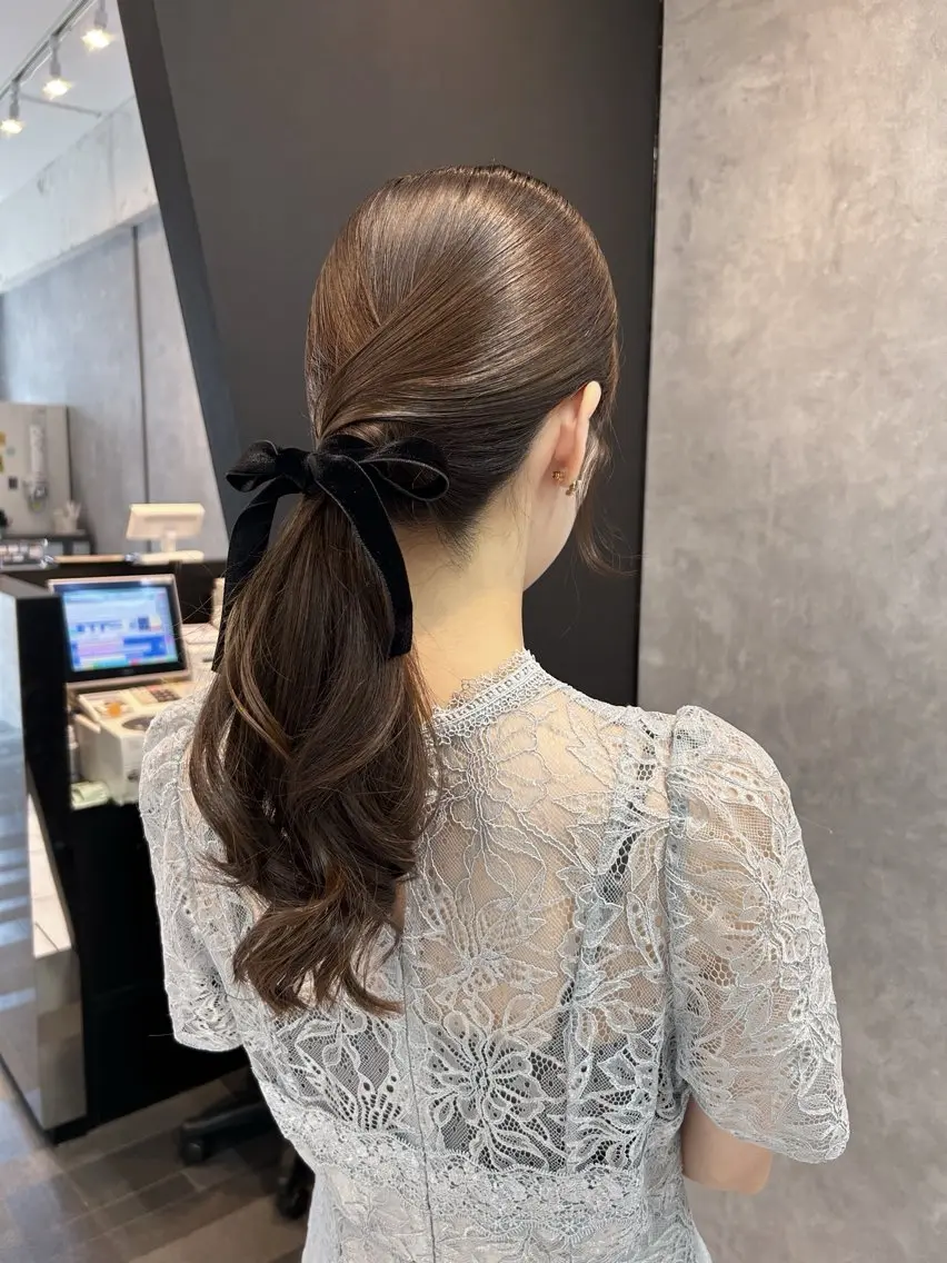 ロング ヘアアレンジ _WHITE 天神店 YUMEKA🐻のヘアスタイル