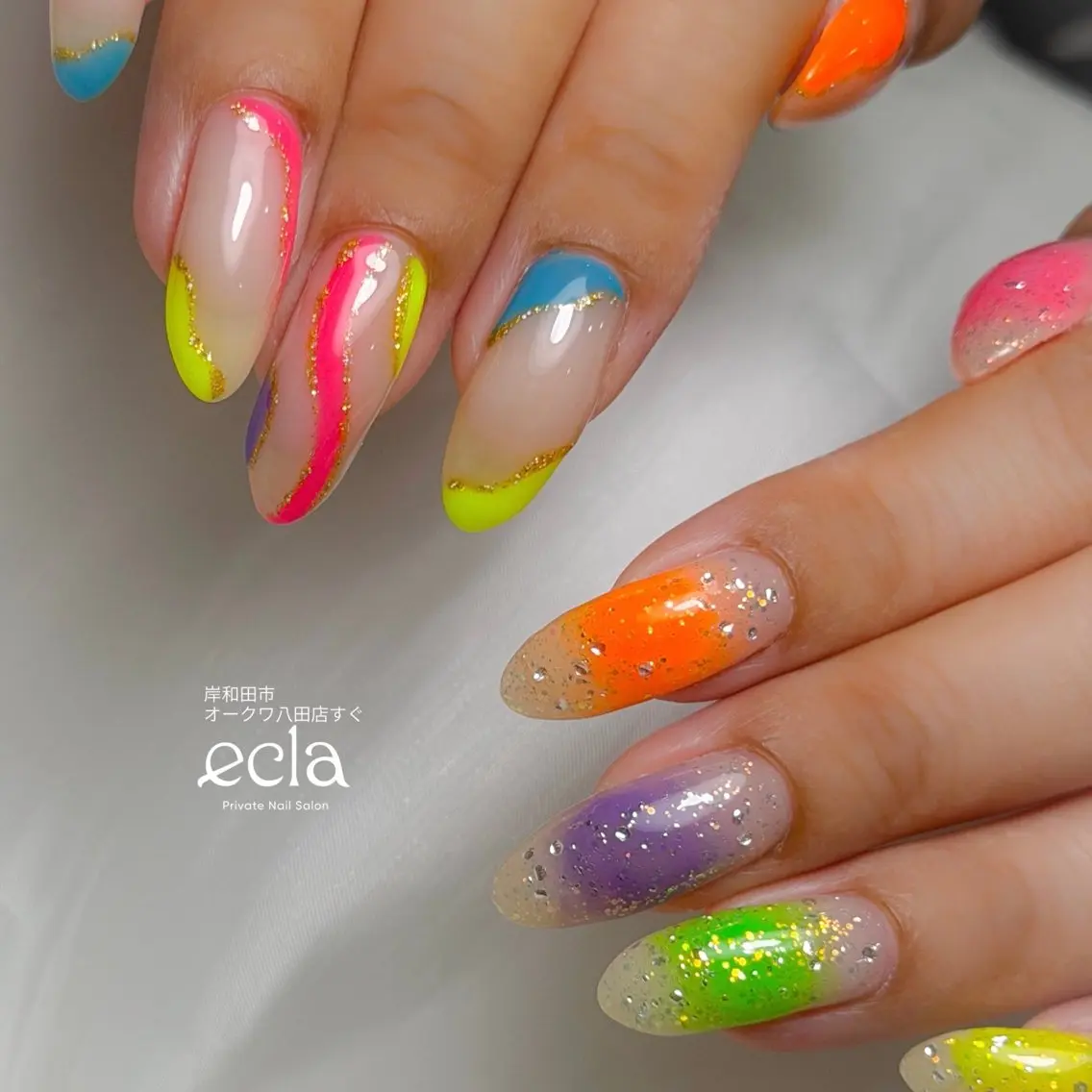 ネイル アートネイル ロングネイル 持ち込み Nail Salon ecla 〜エクラ〜のネイルデザイン