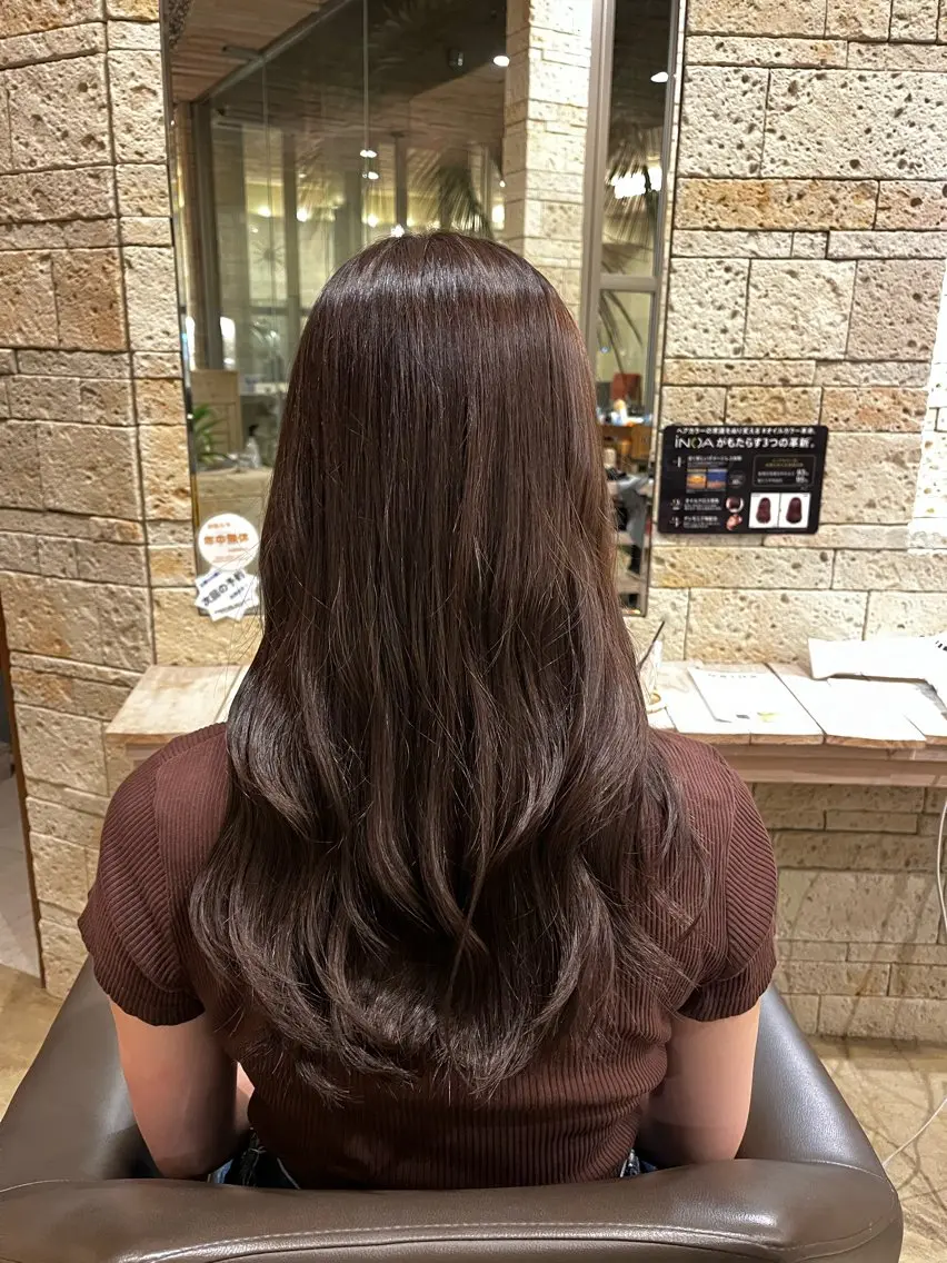 ロング カット ヘアカラー トリートメント 透明感カラー/ レイヤー/箕浦 稜真のヘアスタイル