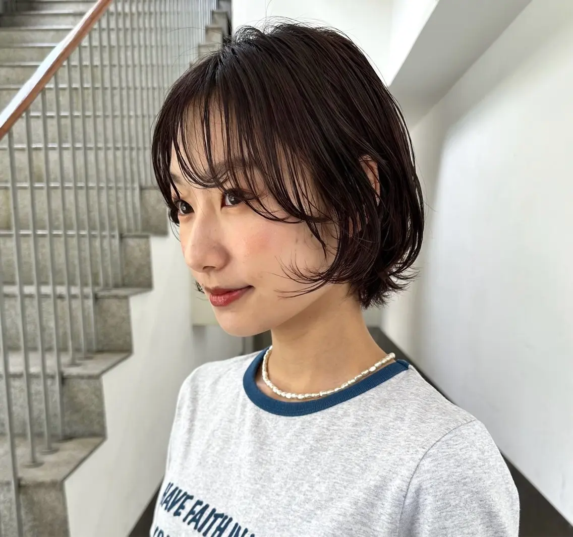 ショート かのうひなこ🌻 ボブカット／パーマのヘアスタイル