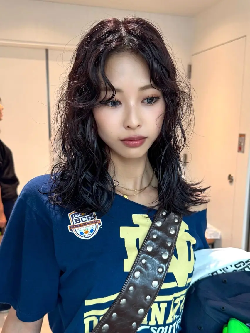 ロング パーマ レイヤーカット デジタルパーマ カット パーマ トリートメント 小田 晃瑛のヘアスタイル