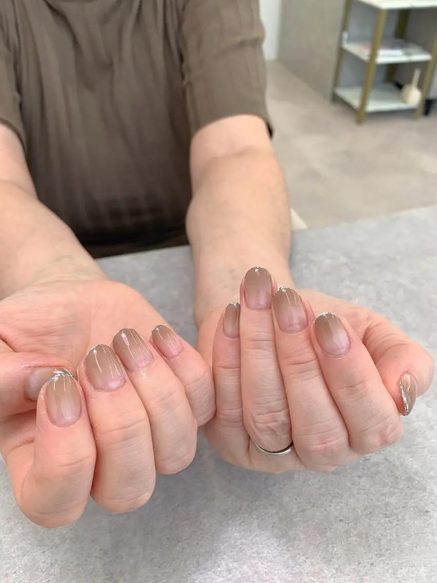 ネイル ラメ(グリッター) ハンドネイル Sari ✳︎のネイルデザイン
