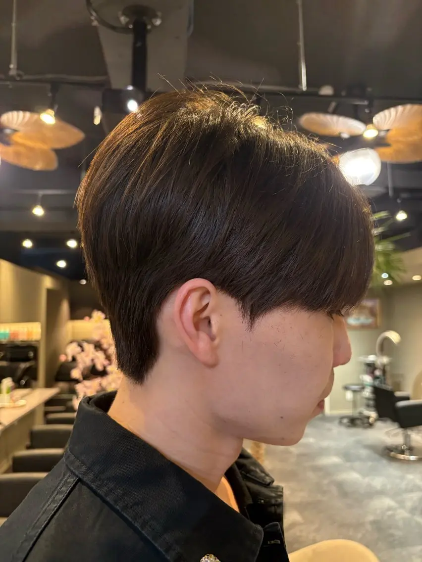 メンズ ダウンパーマ メンズ韓国風 メンズパーマ カット 門岡 昌輝のヘアスタイル