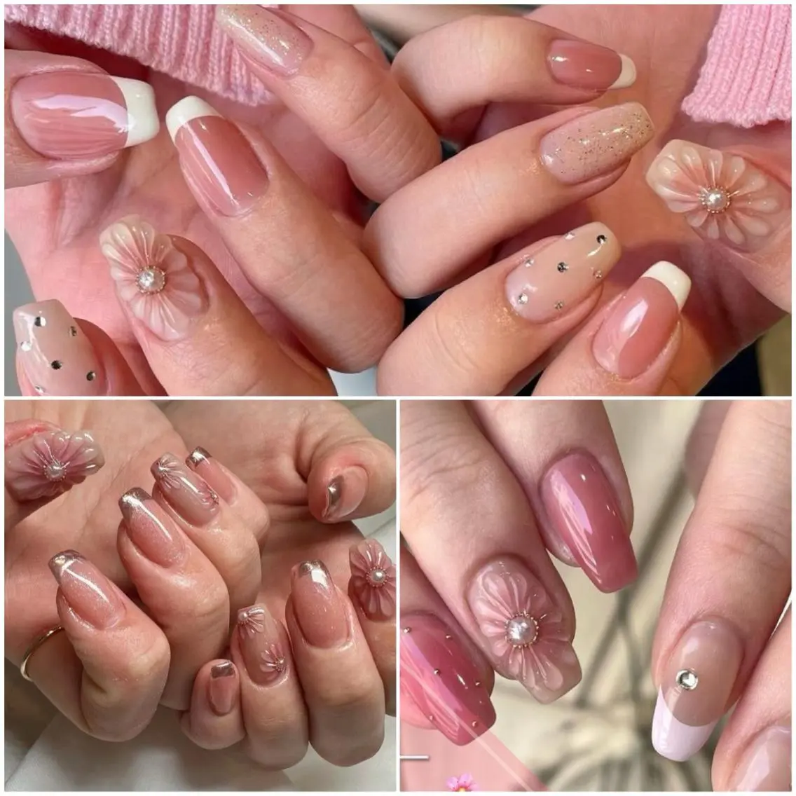 ネイル フラワーネイル ぷっくりネイル モチの良さ◉ フィルインネイル♡のネイルデザイン