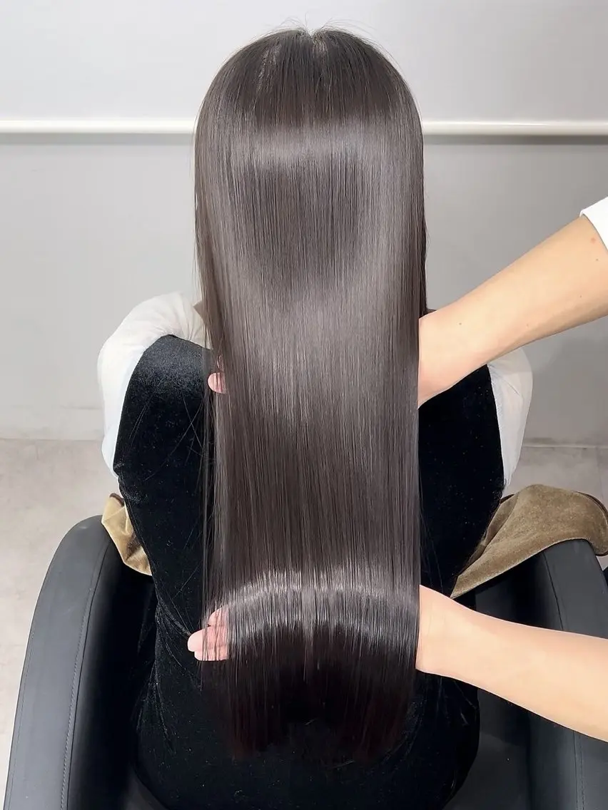 ロング カット 縮毛矯正 トリートメント ヘッドスパ ヘアセット 🫧ハッシュレイヤー ×髪質改善🫧清野のヘアスタイル