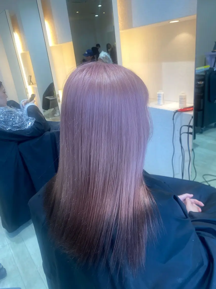 ミディアム カラー ピンクカラー ヘアカラー ユニセックスデザイン ショーイチのヘアスタイル