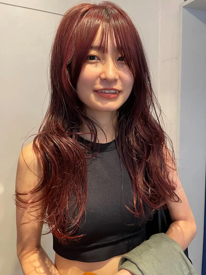 セミロング カラー ブリーチ ダブルカラー ブリーチなしカラー レイヤー/似合わせ TAKUYAのヘアスタイル
