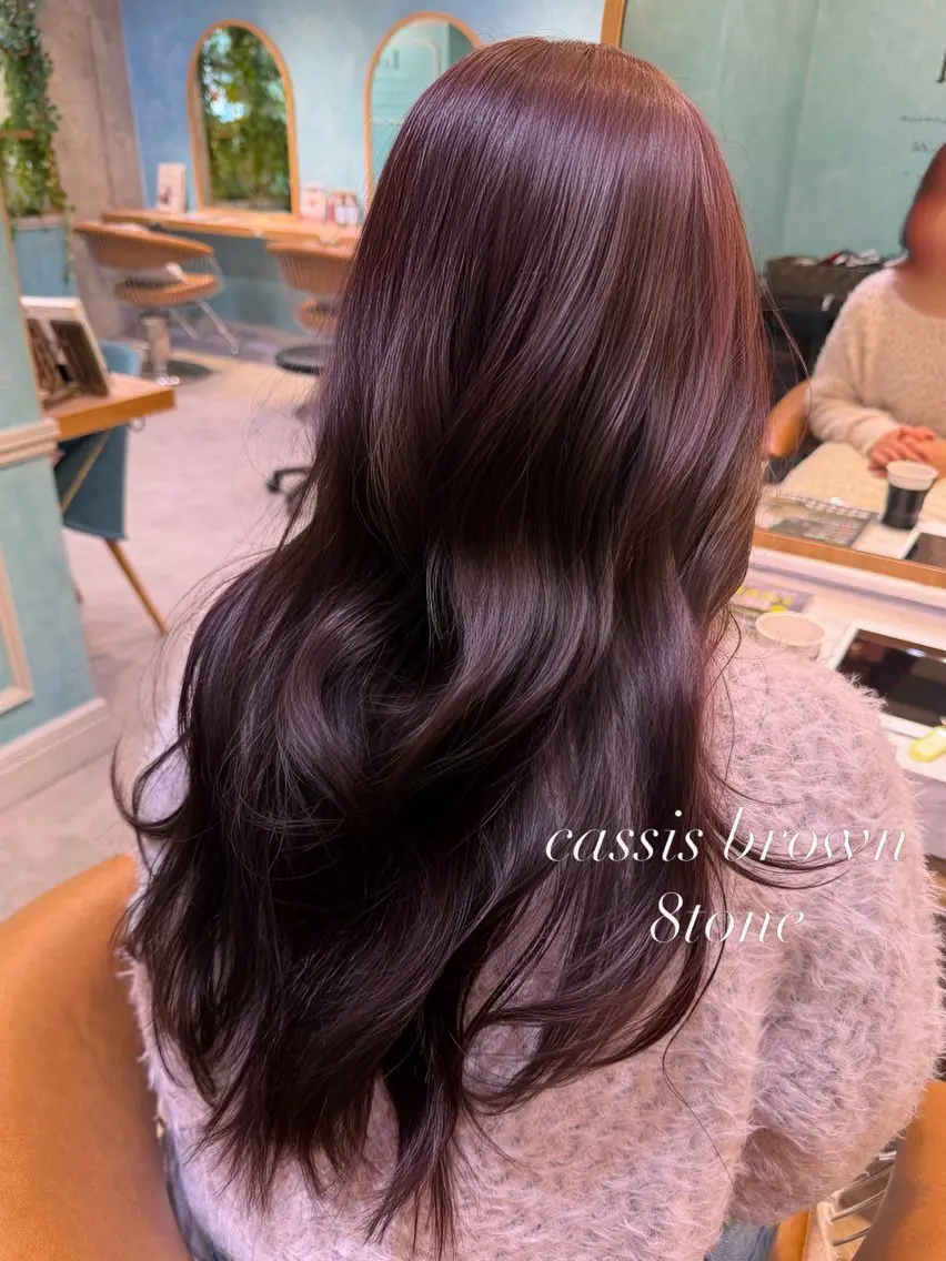 ロング カラー カット ヘアカラー トリートメント ♥️ブリーチなしW/ カラー/優希/大宮のヘアスタイル
