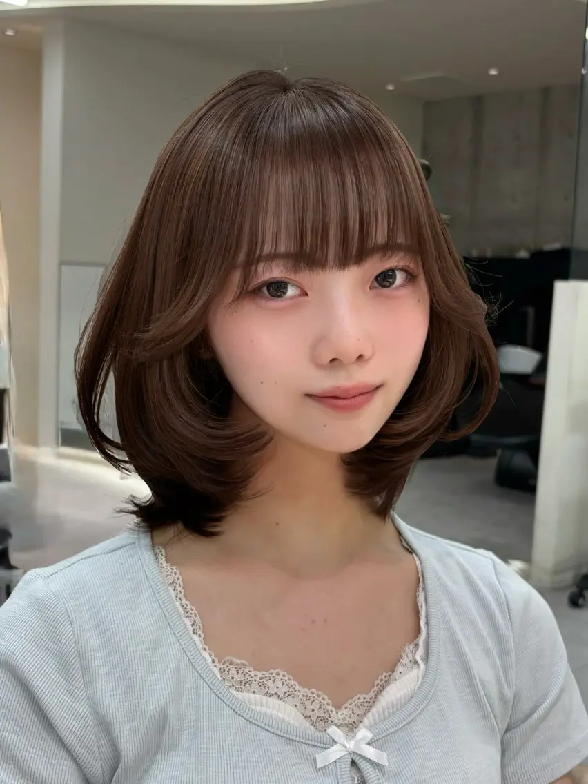 ショート ボブレイヤー ボブ レイヤーカット toco.⋆𝜗𝜚 / レイヤーボブ໒꒱のヘアスタイル