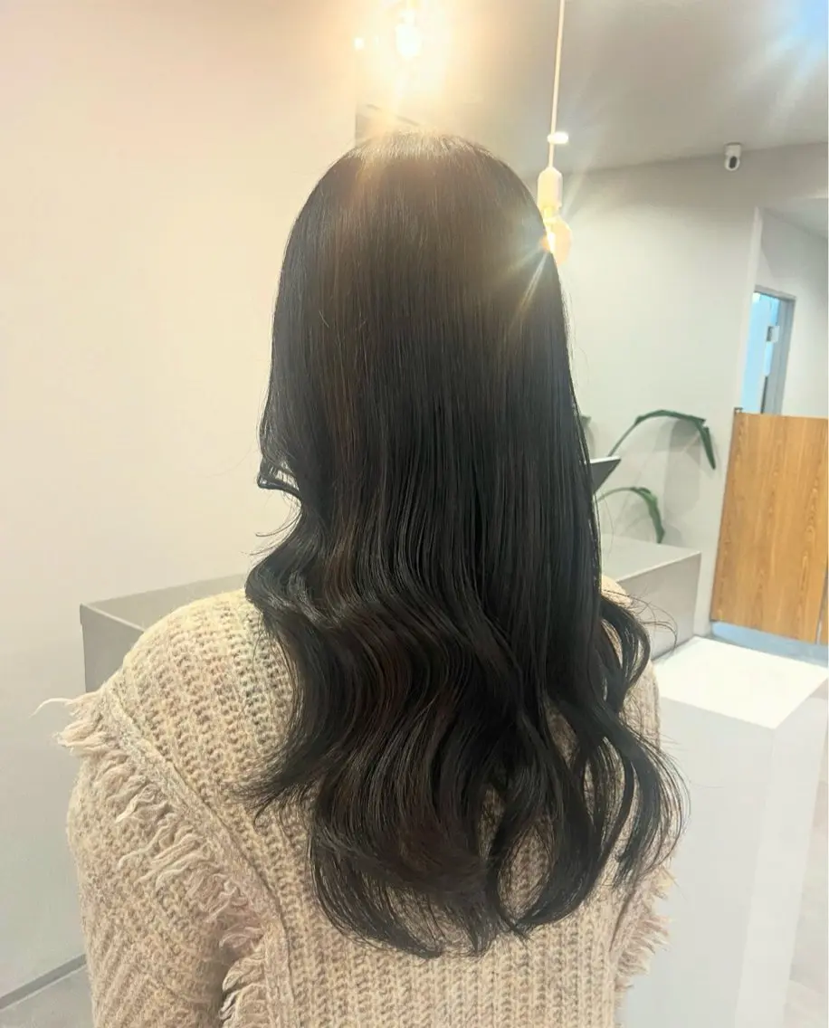 ロング カラー パーマ ヘアアレンジ メンズ カット ヘアカラー トリートメント 透明感カラー/ 新潟万代/池野里衣のヘアスタイル
