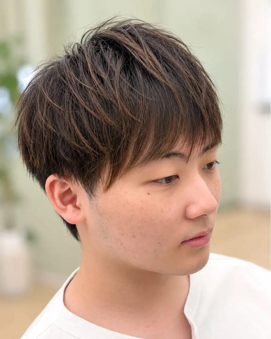 ミディアム メンズ カット 🔥メンズ特化🔥 \健介/のヘアスタイル