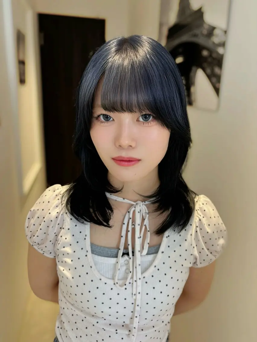 ミディアム カラー ヘアカラー トリートメント 上尾韓国レイヤー/ 艶カラー/しの🫧のヘアスタイル