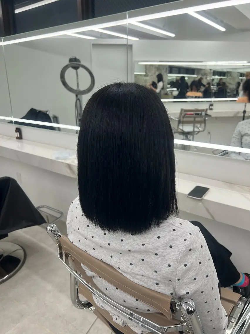 カラー 黒髪 透明感カラー たきもと のあのヘアスタイル