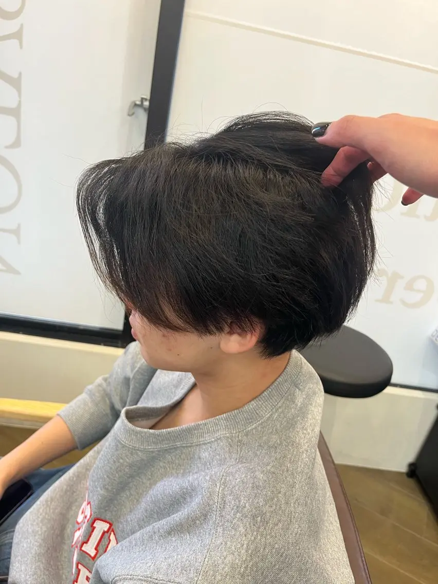 ショート パーマ 縮毛矯正 カット 縮毛矯正 韓国メンズヘア/ 毛流れヘア　須田龍世のヘアスタイル