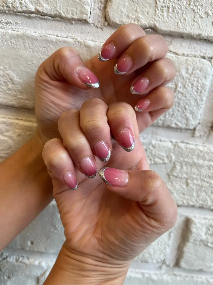 ネイル フレンチネイル グラデーション ワンホンネイル ❀pom nail❀ aya.のネイルデザイン